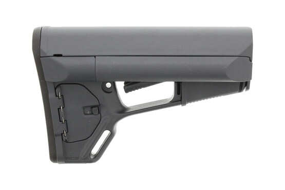 The Magpul ACS Stealth Gray AR15 Carbine stock features internal storage